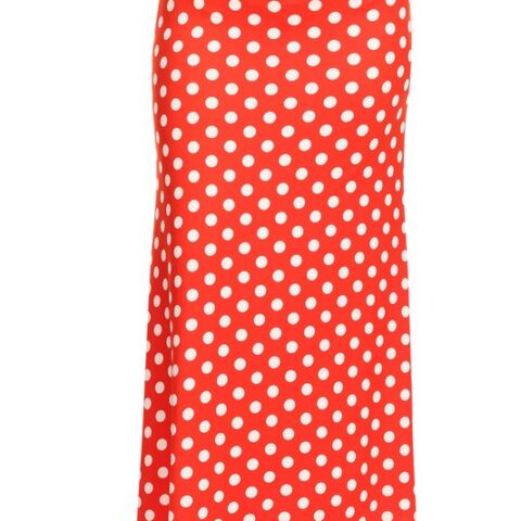 Plus size Polka dot  maxi length skirt